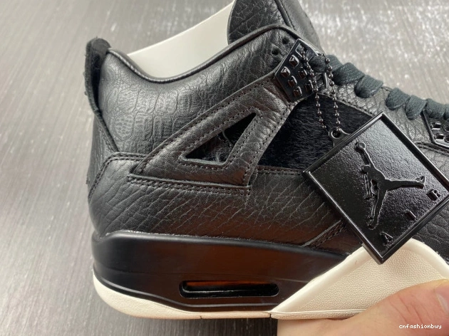 Black Jordan 4 819139-010 Retro Hair Pony 0824